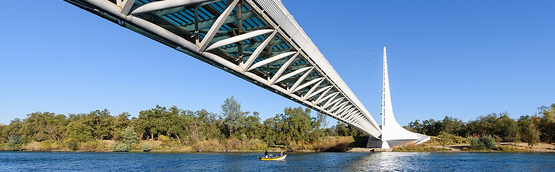 The Sundial Bridge in Redding, California, November 2019